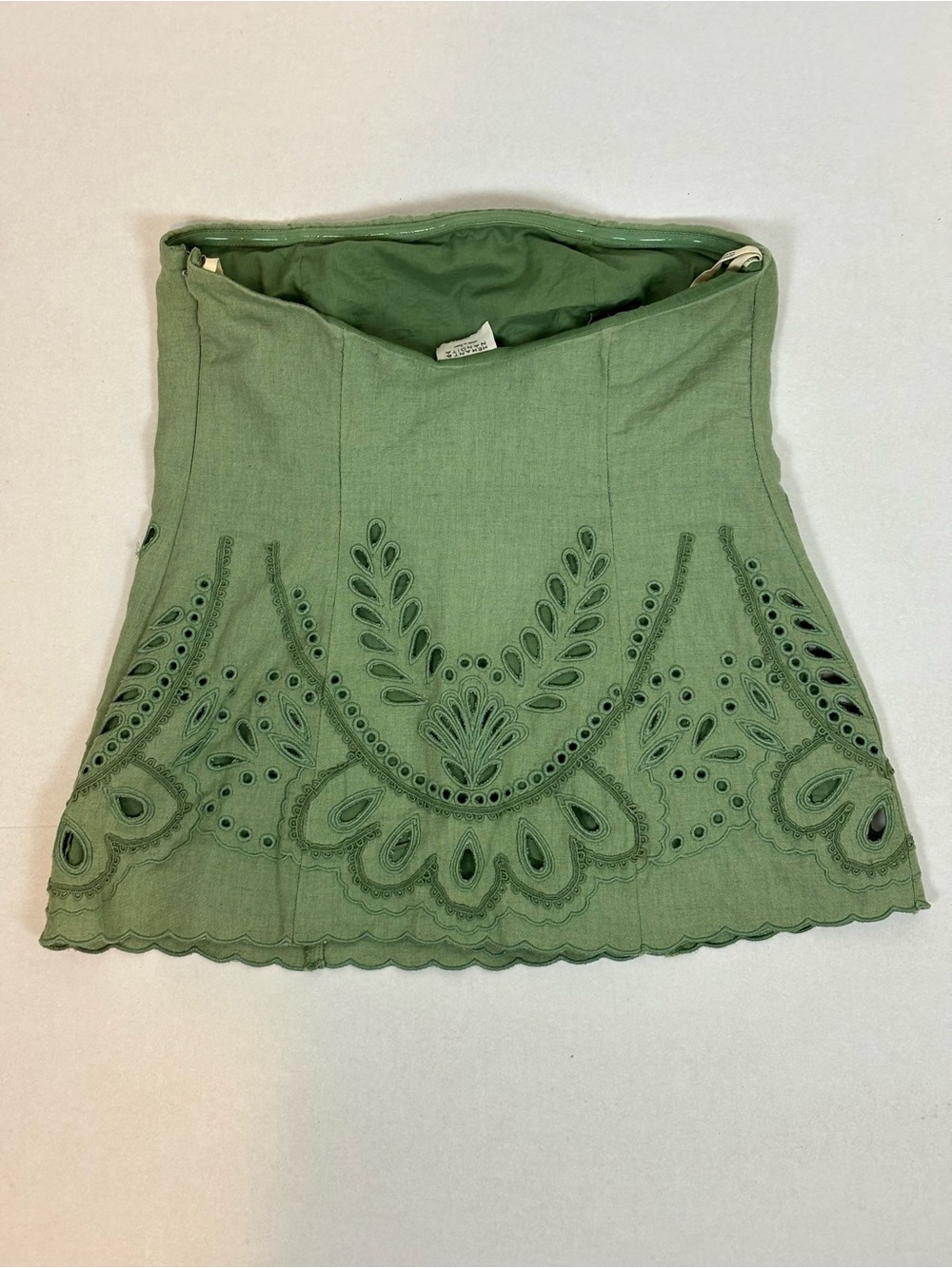 HEMANT AND NANDITA Strapless Top in Green Size S - Picture 8 of 14